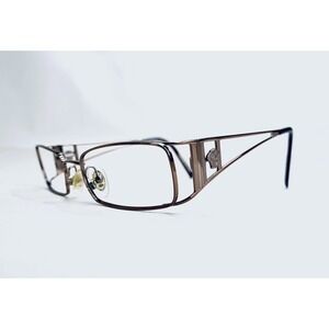 Versace MOD 1111 Gunmetal Medusa Logo Rectangular Eyeglasses Frames Italy 51-17